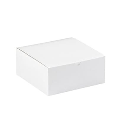 Bsc Preferred 8 x 8 x 3-1/2'' White Gift Boxes, 100PK GB883